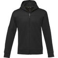 Solid Black - Front - Elevate Life Mens Nubia Knitted Full Zip Jacket