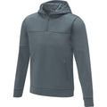 Steel Grey - Side - Elevate Life Mens Sayan Half Zip Hoodie