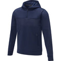 Navy - Side - Elevate Life Mens Sayan Half Zip Hoodie