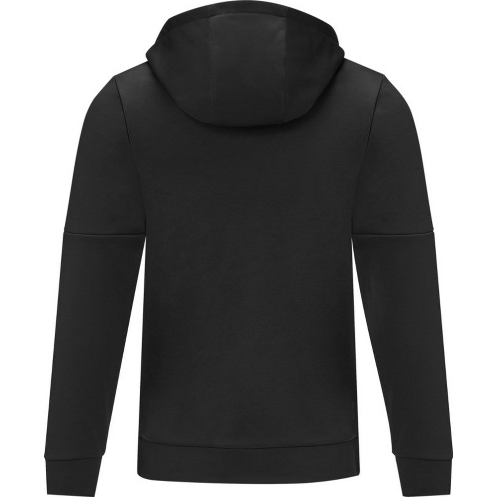 Solid Black - Back - Elevate Life Mens Sayan Half Zip Hoodie