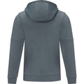 Steel Grey - Back - Elevate Life Mens Sayan Half Zip Hoodie