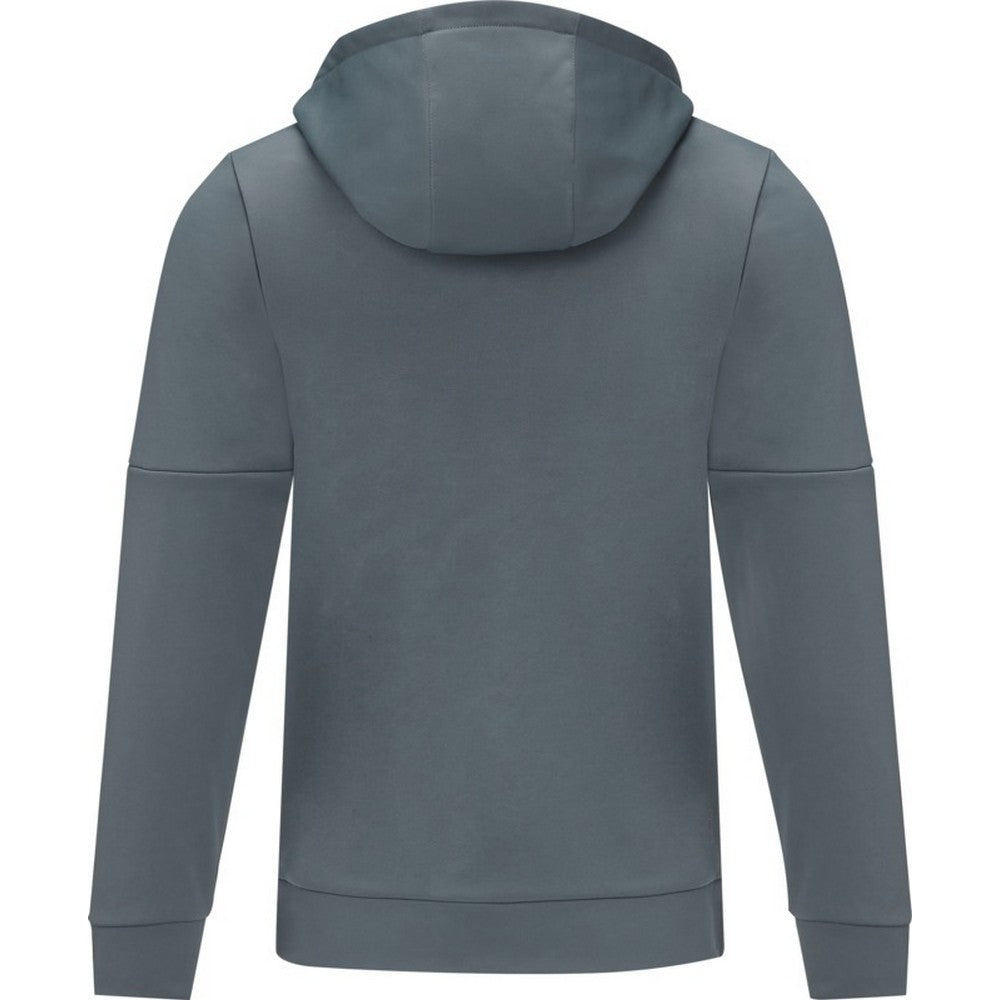 Steel Grey - Back - Elevate Life Mens Sayan Half Zip Hoodie