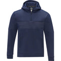 Navy - Front - Elevate Life Mens Sayan Half Zip Hoodie