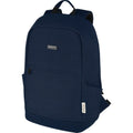 Navy - Side - Joey Canvas Anti-Theft 18L Laptop Backpack