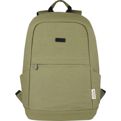 Olive - Front - Joey Canvas Anti-Theft 18L Laptop Backpack