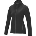 Solid Black - Side - Elevate Essentials Womens-Ladies Zelus Fleece Jacket