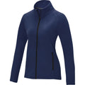 Navy - Side - Elevate Essentials Womens-Ladies Zelus Fleece Jacket