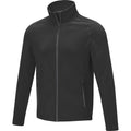 Solid Black - Side - Elevate Essentials Mens Zelus Fleece Jacket
