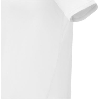 White - Close up - Elevate Essentials Mens Deimos Cool Fit Polo Shirt