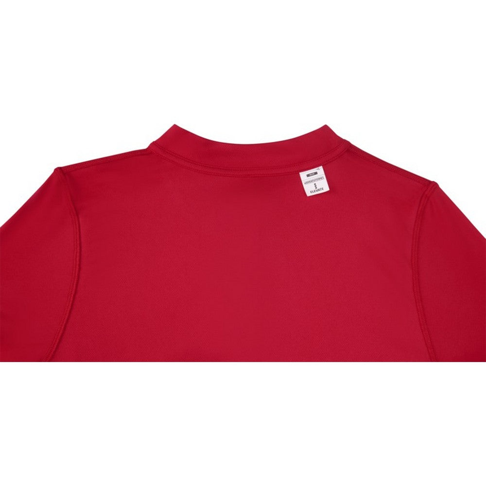 Red - Close up - Elevate Essentials Womens-Ladies Deimos Cool Fit Polo Shirt