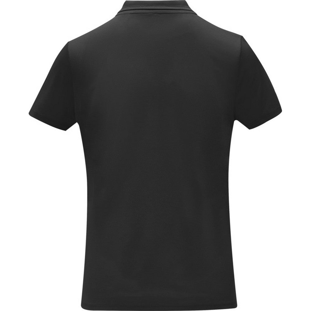 Solid Black - Back - Elevate Essentials Womens-Ladies Deimos Cool Fit Polo Shirt
