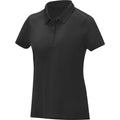 Solid Black - Side - Elevate Essentials Womens-Ladies Deimos Cool Fit Polo Shirt