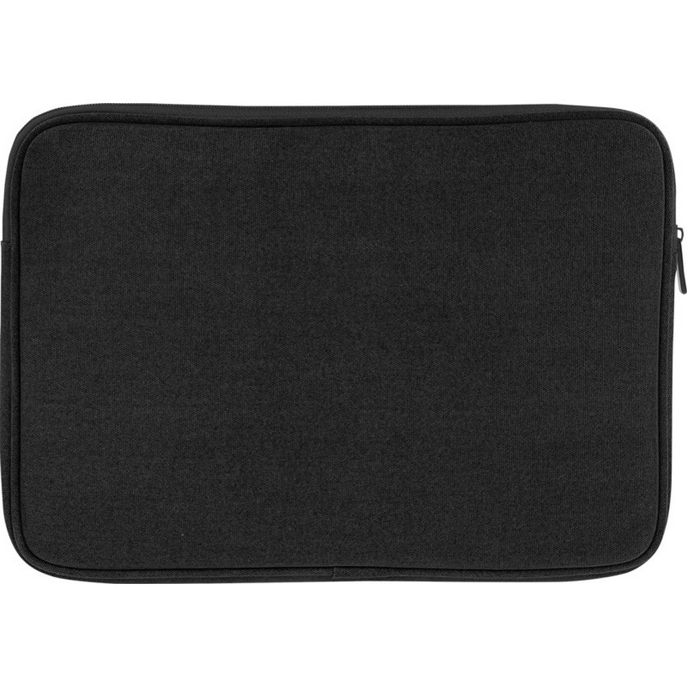 Solid Black - Back - Unbranded Joey Canvas Recycled 2L Laptop Sleeve