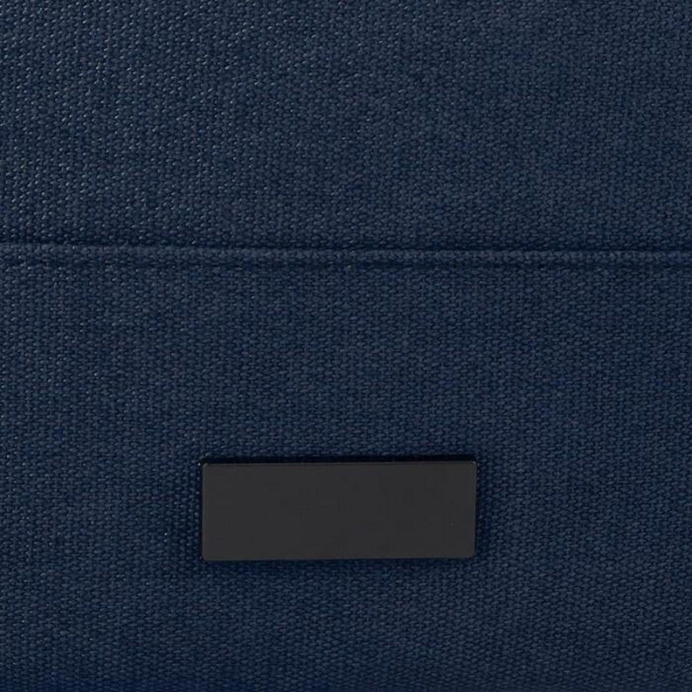 Navy - Close up - Joey Roll Top Canvas 15L Laptop Backpack