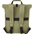 Olive - Back - Joey Roll Top Canvas 15L Laptop Backpack