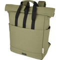 Olive - Side - Joey Roll Top Canvas 15L Laptop Backpack
