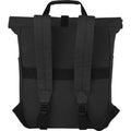 Solid Black - Back - Joey Roll Top Canvas 15L Laptop Backpack