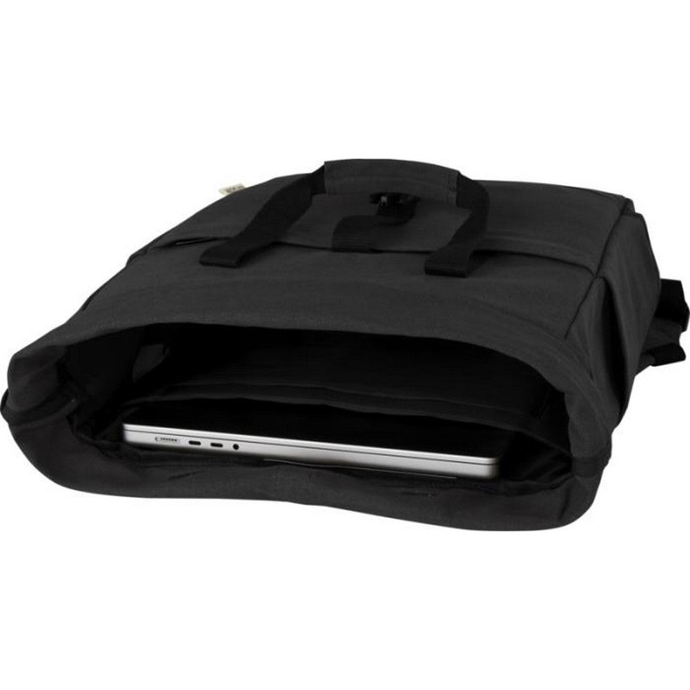 Solid Black - Pack Shot - Joey Roll Top Canvas 15L Laptop Backpack