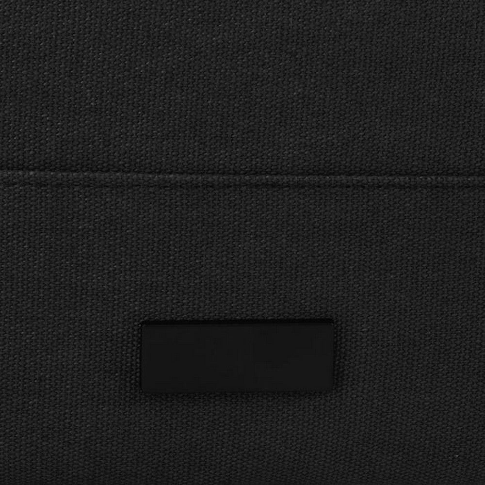 Solid Black - Close up - Joey Roll Top Canvas 15L Laptop Backpack