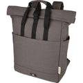 Grey - Side - Joey Roll Top Canvas 15L Laptop Backpack