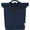 Navy - Front - Joey Roll Top Canvas 15L Laptop Backpack
