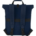 Navy - Back - Joey Roll Top Canvas 15L Laptop Backpack