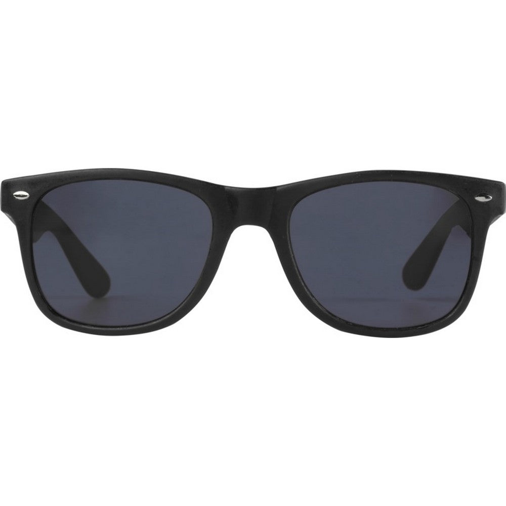 Solid Black - Back - Unisex Adult Sun Ray Sunglasses