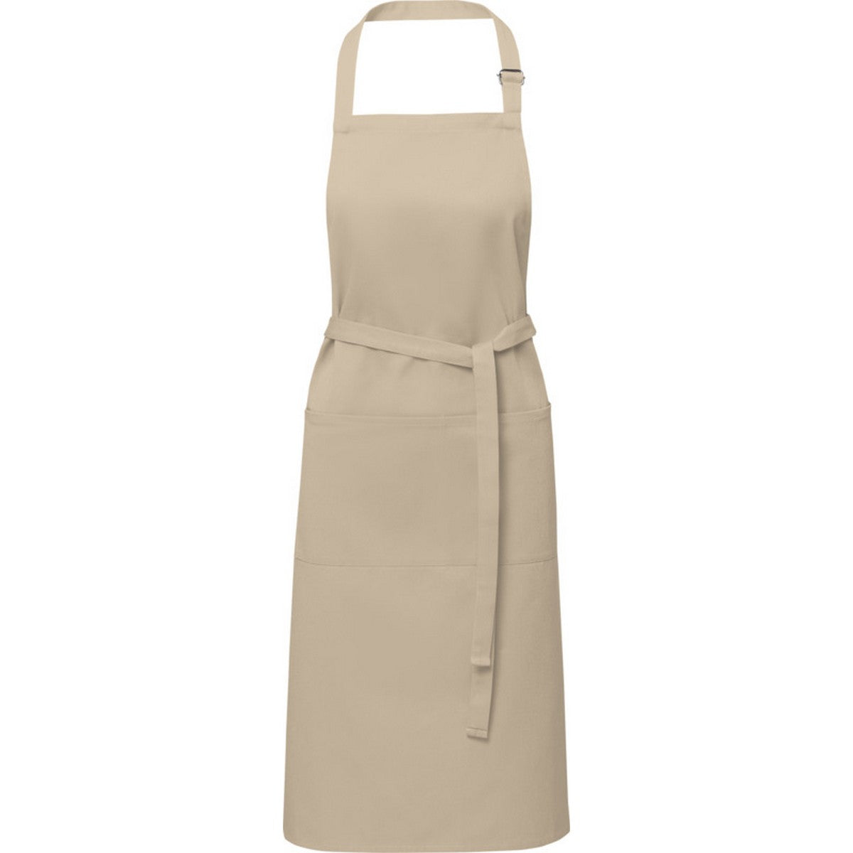 Oatmeal - Front - Unisex Adult Andrea Adjustable Neck Strap Apron
