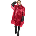Red - Front - Unisex Adult Mayan Recycled Plastic Raincoat