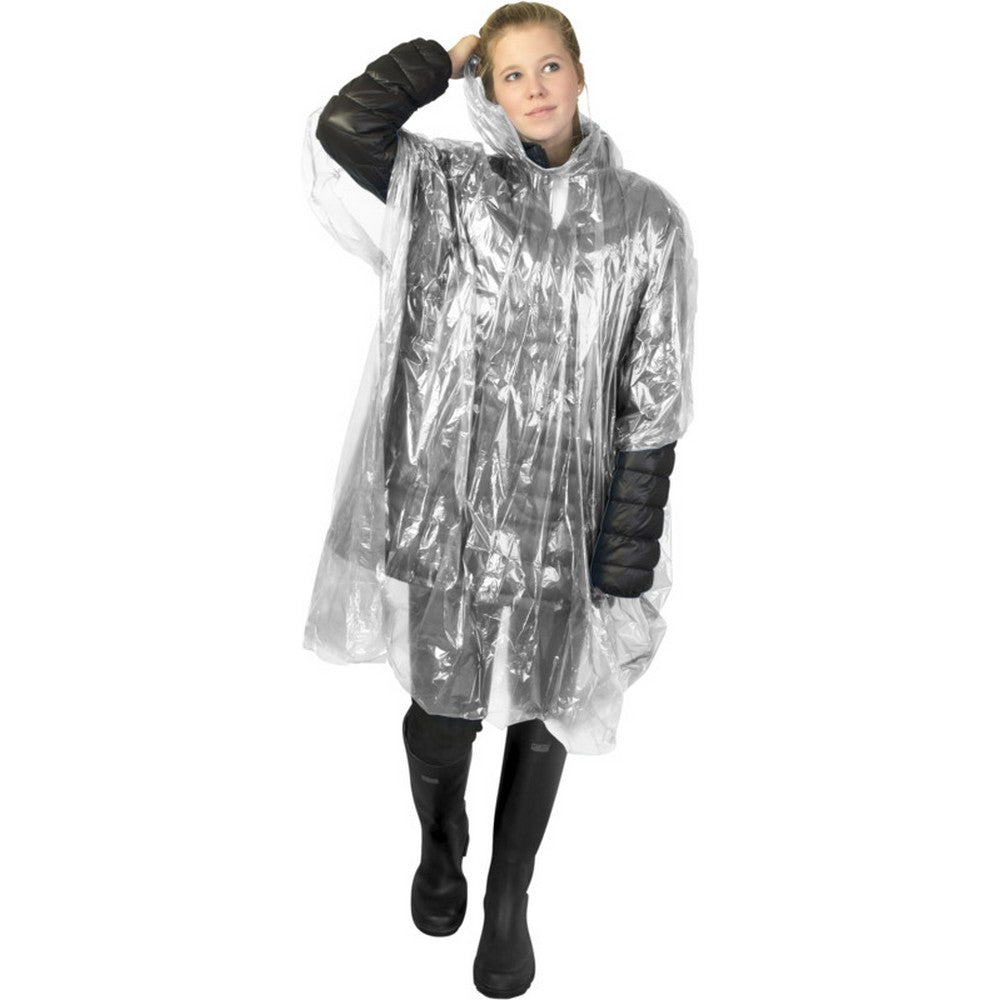 White - Front - Unisex Adult Mayan Recycled Plastic Raincoat