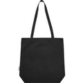 Solid Black - Back - Joey Canvas Recycled 14L Tote Bag