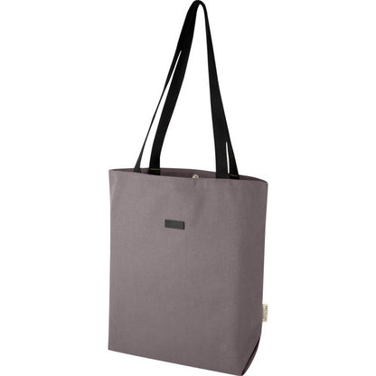 Grey - Side - Joey Canvas Recycled 14L Tote Bag
