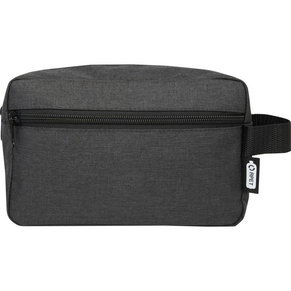 Heather Charcoal - Front - Ross Recycled Polyester 1.5L Toiletry Bag