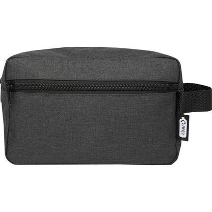 Heather Charcoal - Front - Ross Recycled Polyester 1.5L Toiletry Bag