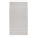 Beige - Front - Anna Hammam Striped Cotton Beach Towel