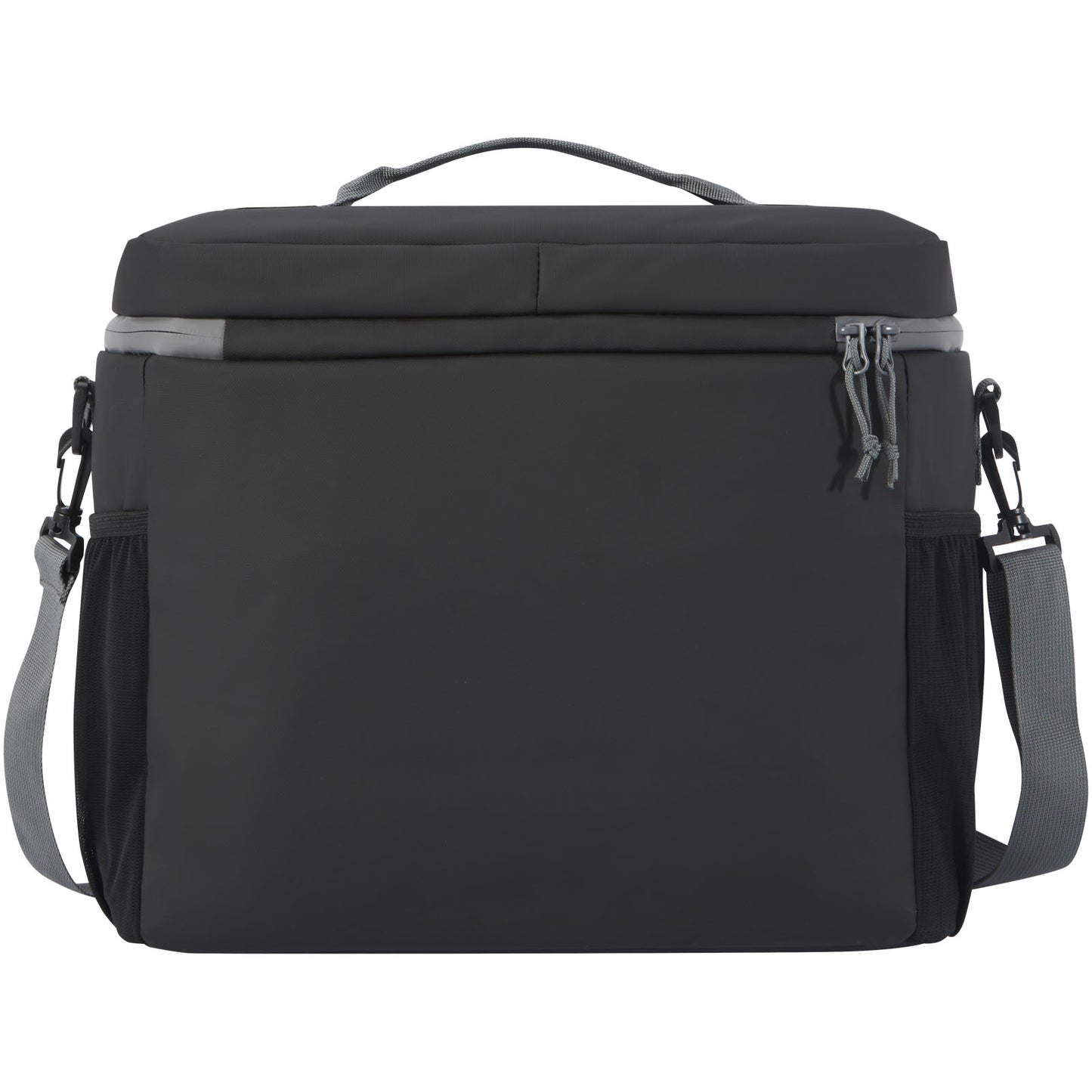 Solid Black - Back - Aqua Water Resistant Recycled 22L Cooler Bag