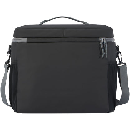 Solid Black - Back - Aqua Water Resistant Recycled 22L Cooler Bag