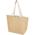 Natural - Front - Juta Plain Jute 12L Cooler Tote Bag