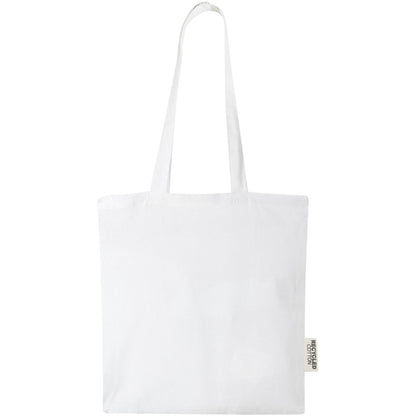 White - Front - Madras Recycled Cotton 7L Tote Bag