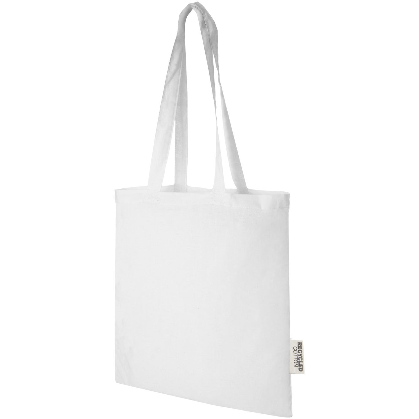 White - Back - Madras Recycled Cotton 7L Tote Bag