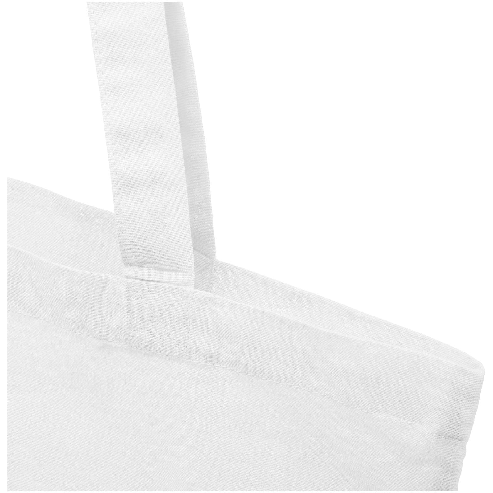 White - Side - Madras Recycled Cotton 7L Tote Bag