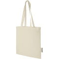 Natural - Back - Madras Recycled Cotton 7L Tote Bag