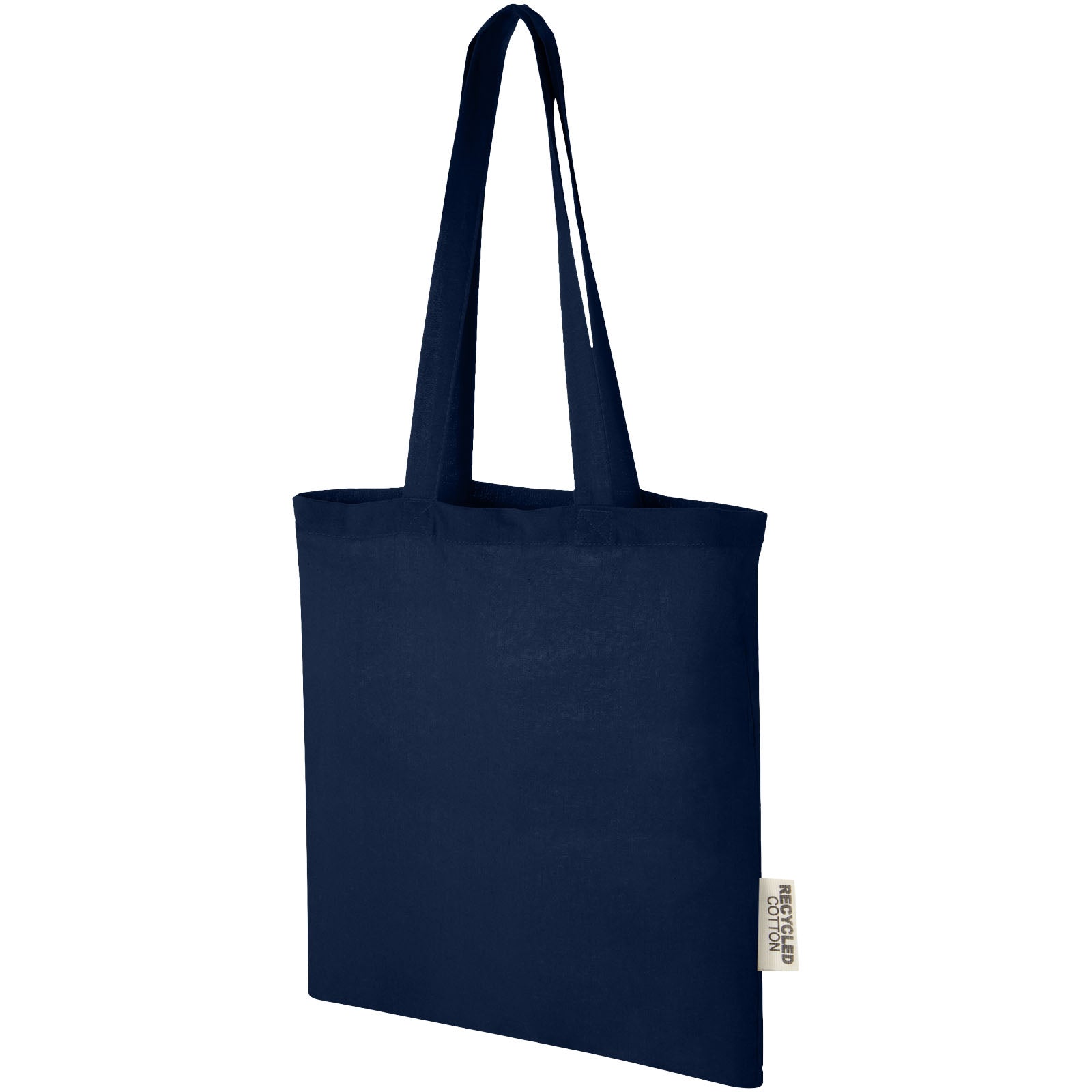Navy - Back - Madras Recycled Cotton 7L Tote Bag