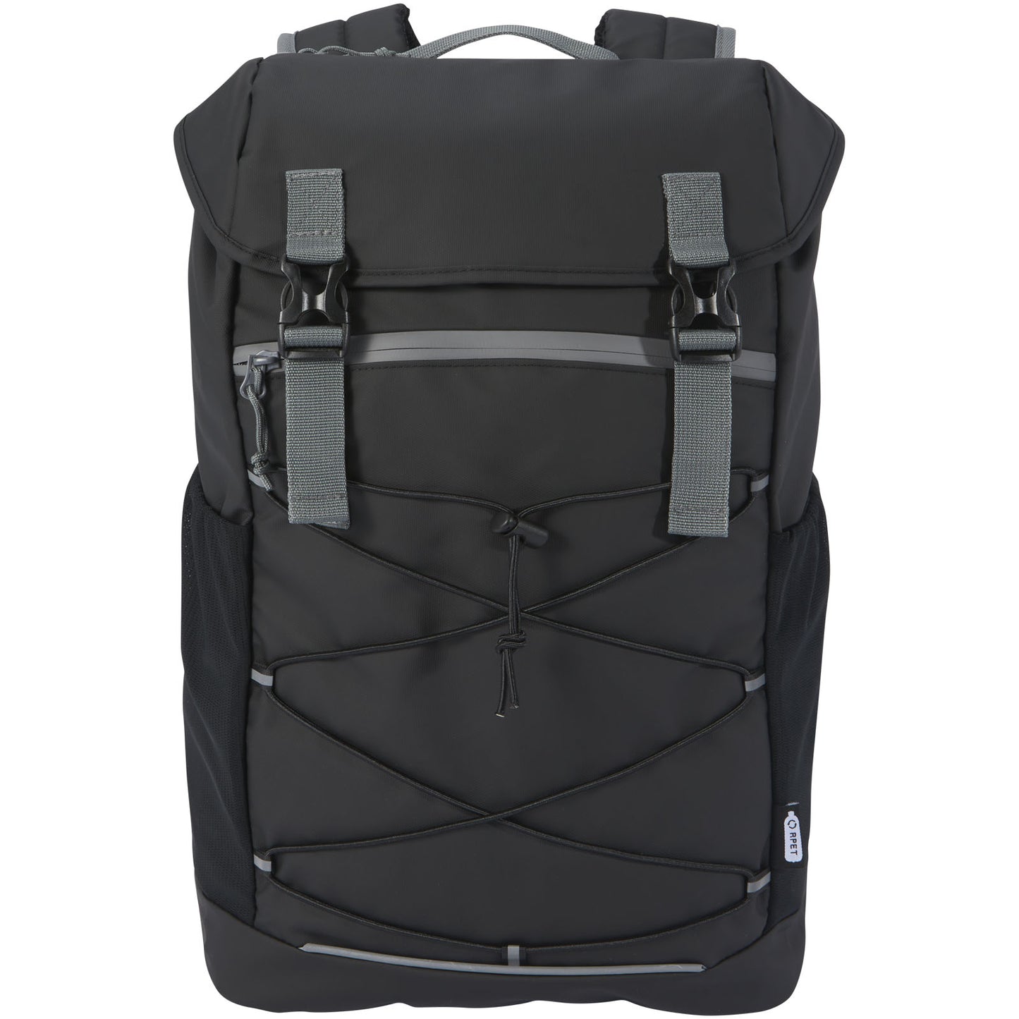 Solid Black - Front - Aqua Water Resistant 23L Backpack