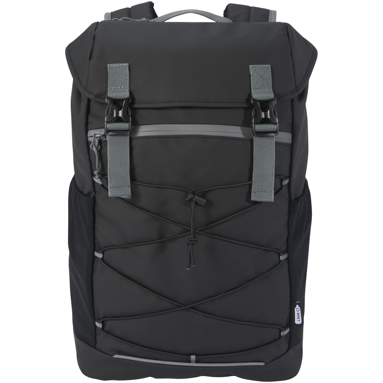 Solid Black - Front - Aqua Water Resistant 23L Backpack