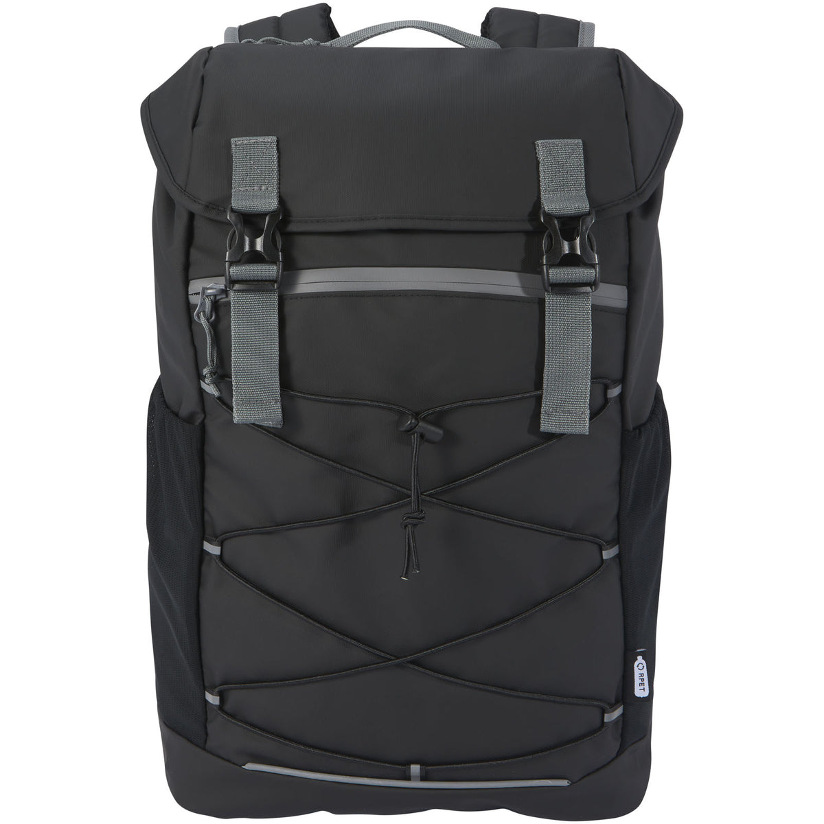 Solid Black - Front - Aqua Water Resistant 23L Backpack