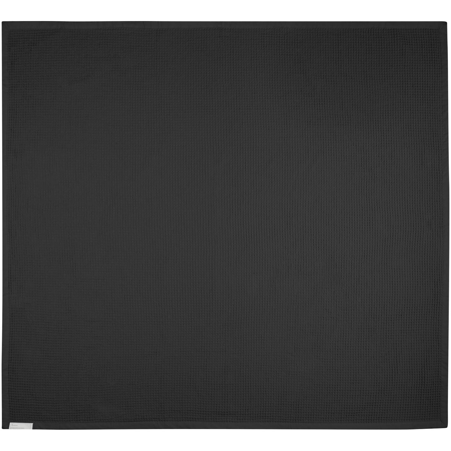 Solid Black - Back - Seasons Abele Waffle Blanket