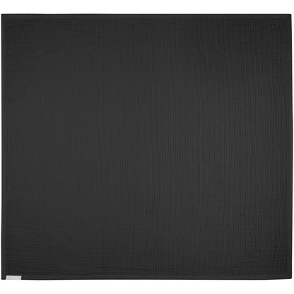 Solid Black - Back - Seasons Abele Waffle Blanket