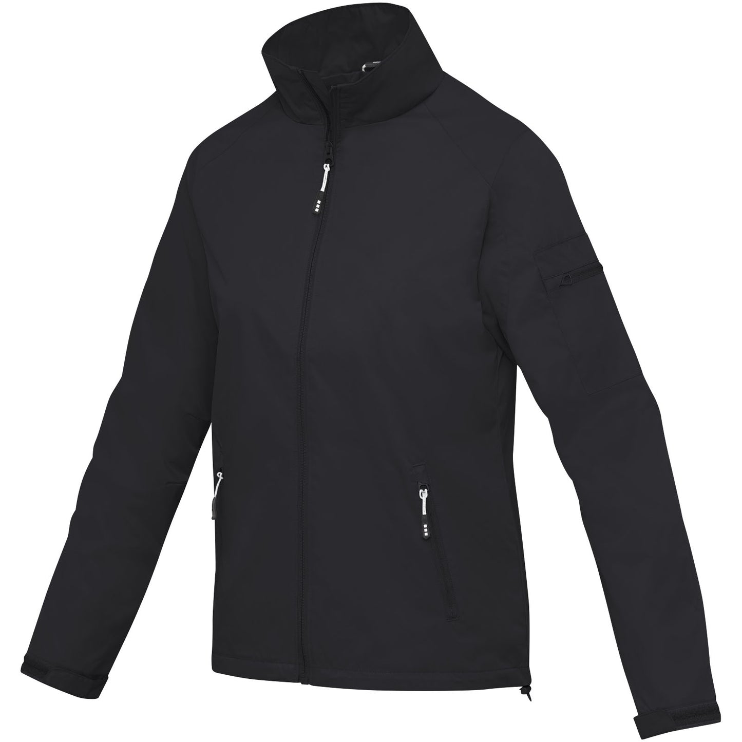 Solid Black - Side - Elevate Womens-Ladies Palo Lightweight Jacket