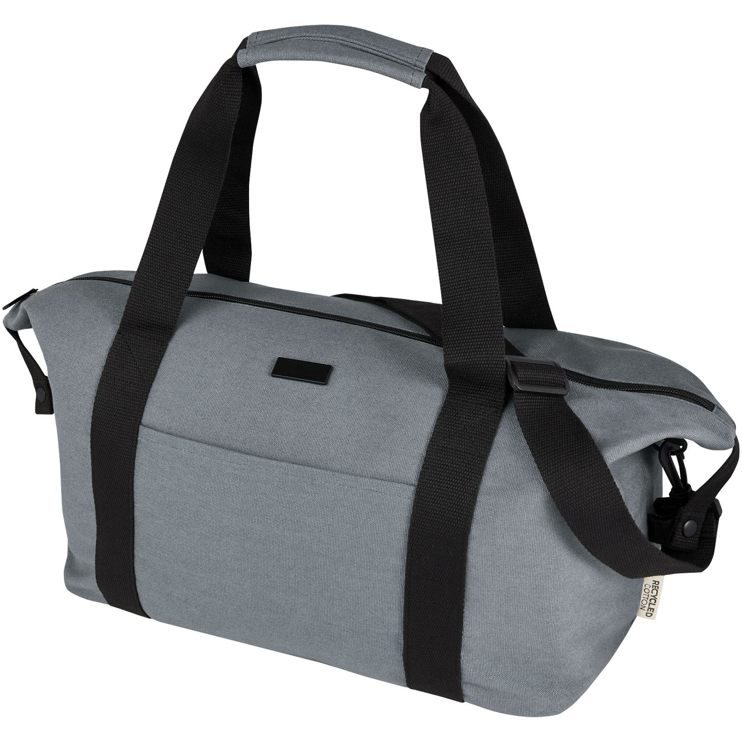Grey - Side - Joey Canvas Sports Recycled Duffle Bag